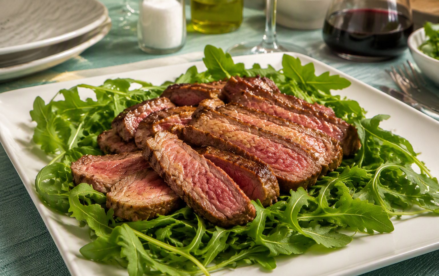 Tagliata di chianina su rucola fresca